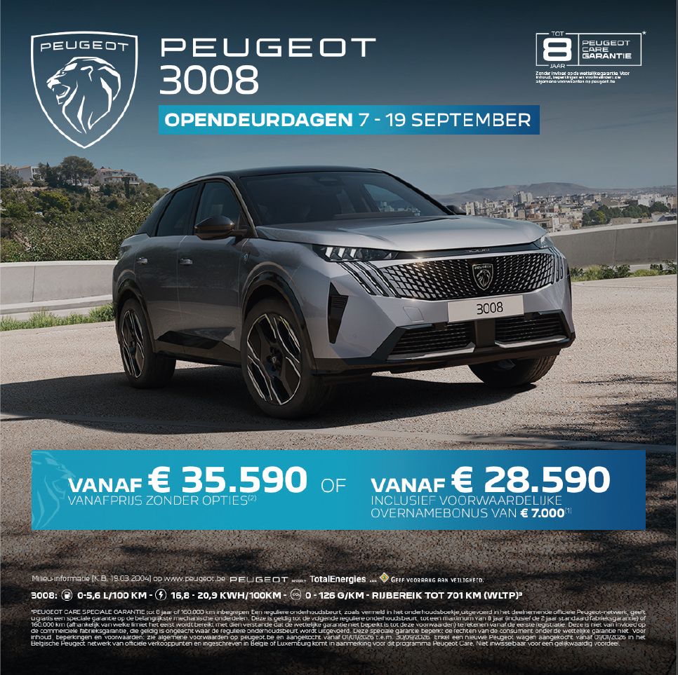 Opendeurdagen Peugeot Vanbussel 7 - 19 september
