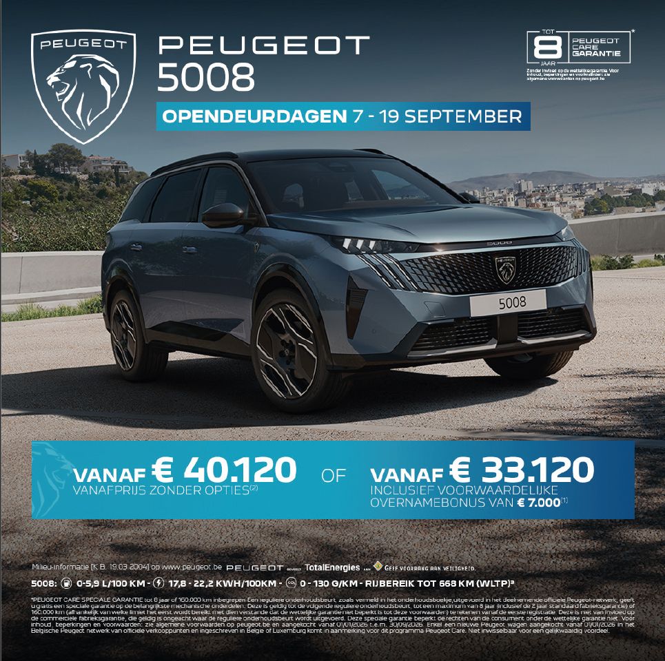 Opendeurdagen Peugeot Vanbussel 7 - 19 september